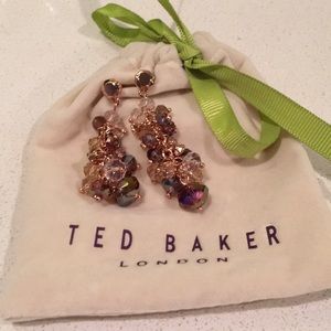 Ted Baker Dangly Earrings Rose Gold